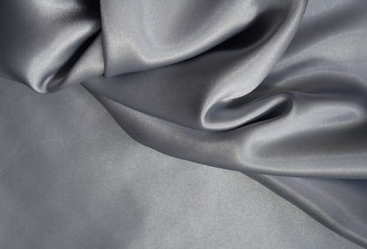 Smooth elegant silvery grey silk can use as background 