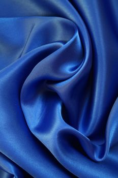 Smooth elegant blue silk can use as background 