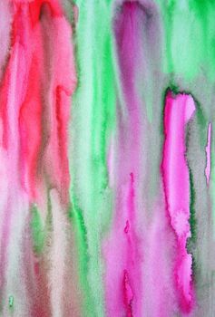 Abstract watercolor background with colorful different layers on paper texture 