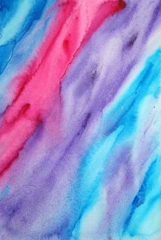 Abstract watercolor background with colorful different layers on paper texture