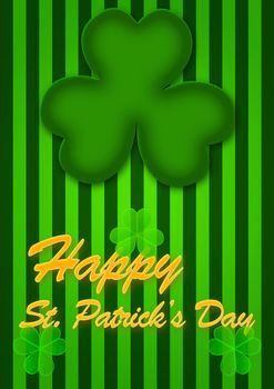 St Patricks Day Abstract background whith three-leaf clover