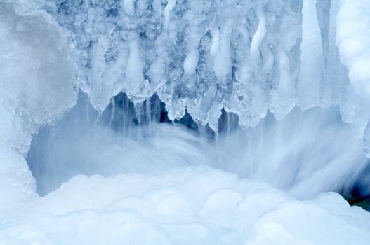 Frozen Waterfall from Altay Region, Western Siberia