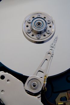 Close up of a fixed disk drive (hard disk)