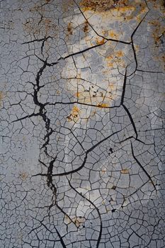 Closeup of a Desolate Cracked old Paint Background