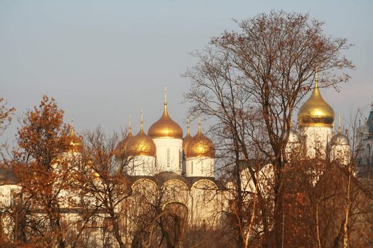 The Golden Domes of church in Old Moscow, Russia