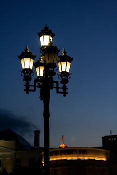 The Street Lantern Lighting in a Night