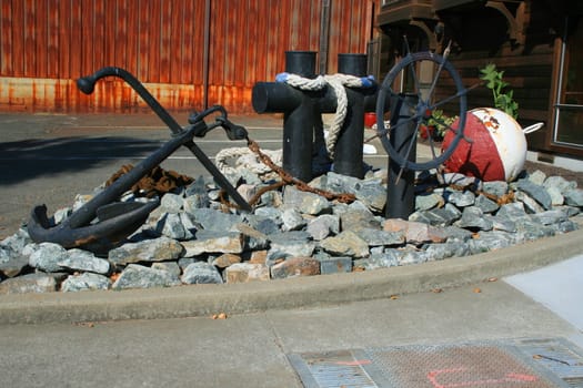 Close up of a unique maritime monument.
