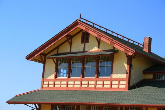Close up of a modern building.
