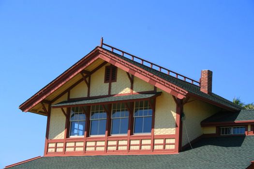 Close up of the modern building windows.
