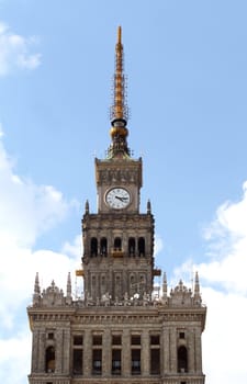 Clock tower in Warsaw - Poland