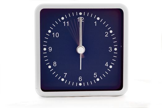 Clock with second hand ticking in slow motion. 