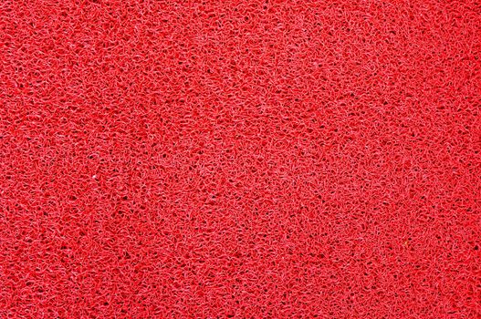 Texture of red Plastic doormat