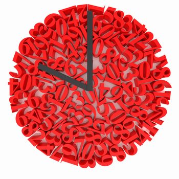 High resolution image. 3d rendered illustration. The original clock face.