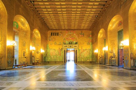 Architecture Stockholm City Hall ballroom Interior Sweden