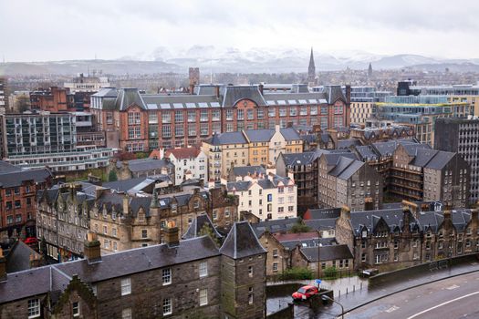 Cityscape of Edinburgh Skylines building Scotland UK
