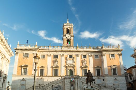Facade of Comune di Roma or town hall in Rome Italy