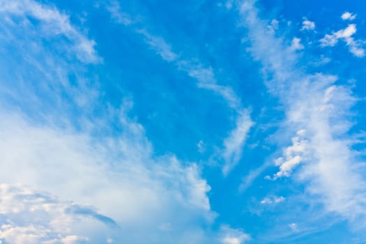 white fluffy clouds in the blue sky