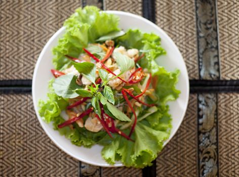 Seafood  khmer food plate