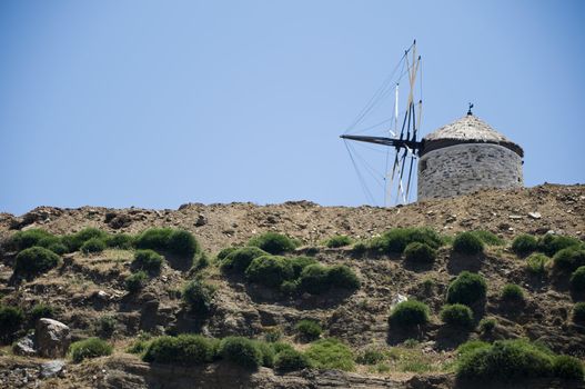 Obsolete Windmill in Naxos, Greece