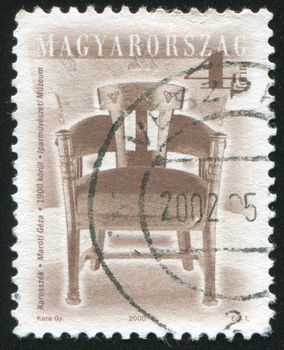 HUNGARY - CIRCA 2000: stamp printed by Hungary, shows antique chair, circa 2000