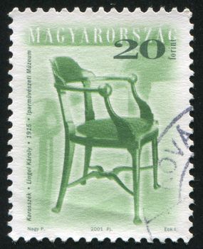 HUNGARY - CIRCA 2001: stamp printed by Hungary, shows antique chair, circa 2001