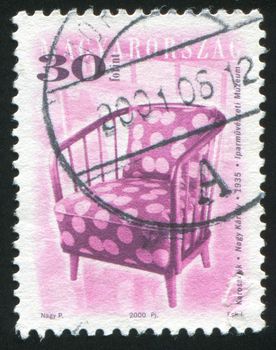 HUNGARY - CIRCA 2000: stamp printed by Hungary, shows antique chair, circa 2000