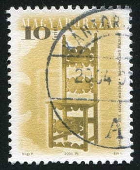 HUNGARY - CIRCA 2001: stamp printed by Hungary, shows antique chair, circa 2001