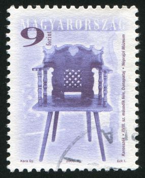 HUNGARY - CIRCA 2000: stamp printed by Hungary, shows antique chair, circa 2000