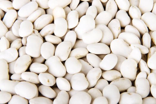 Raw haricot beans background