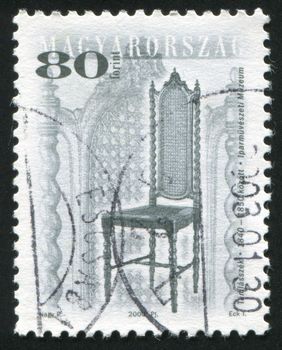 HUNGARY - CIRCA 2000: stamp printed by Hungary, shows antique chair, circa 2000