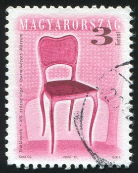 HUNGARY - CIRCA 2000: stamp printed by Hungary, shows antique chair, circa 2000