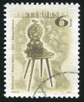 HUNGARY - CIRCA 2000: stamp printed by Hungary, shows antique chair, circa 2000