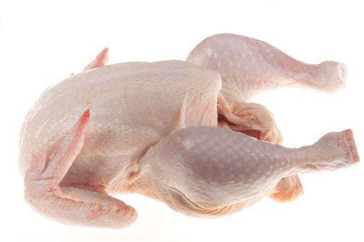 raw chicken, photo on the white background