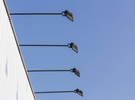The Stadium Spot-light  over Blue Sky