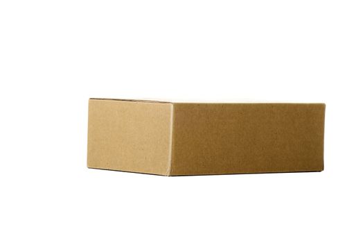 Cardboard box isoalted on white