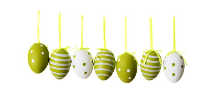 Easter egg decoration, isolated on white
