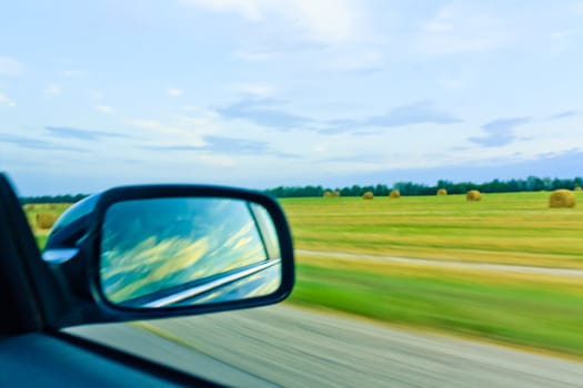 A car view from the window