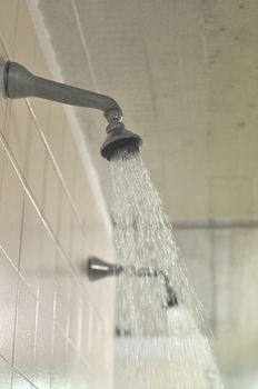 Detail of a shower in a bathroom