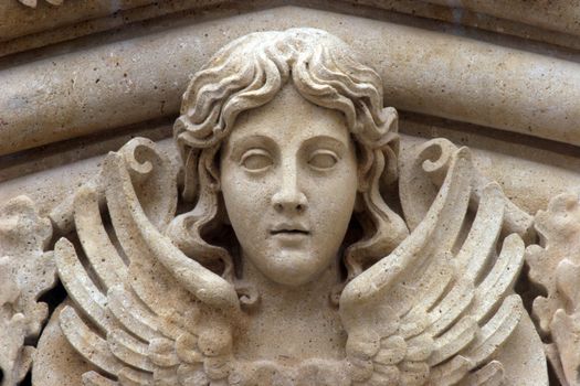 Angel on the portal of Zagreb cathedral