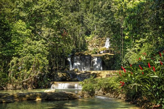 YJ falls in Jamaica with water pools