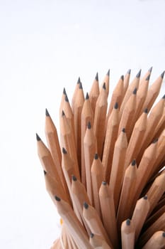 Bunch of pencils isolated on white