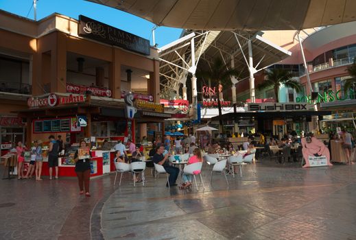 PHUKET, THAILAND - Jan 28: Jung Ceylon shopping complex on Jan 28, 2013 in Patong, Phuket, Thailand. Phuket is a famous destination for thousands of tourists.