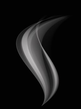 Flowing smoke vector files on a black background