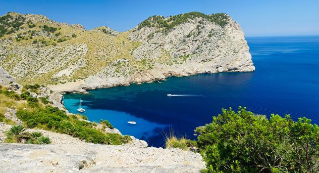 Cape formentor in the coast of mallorca, balearic islands