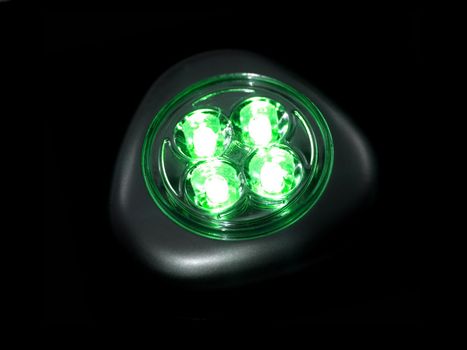A close up shot of a battery operated led light