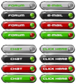 Four Web buttons - forum, e-mail, chat, click here