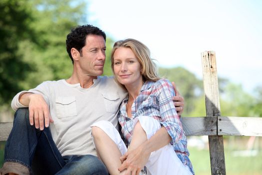 couple in the countryside