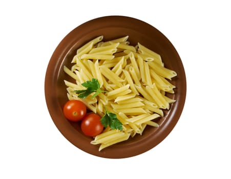 delicious macaroni pasta isolated  on white background 