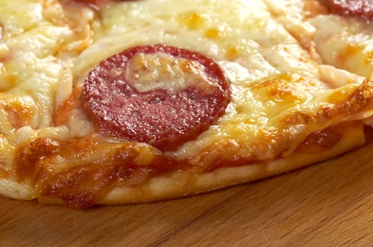 homemade pizza  Pepperoni.Closeup .Shallow depth-of-field