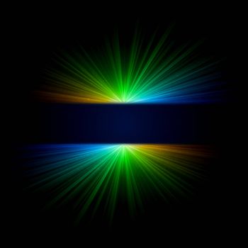 abstract gradient ray lights over dark background